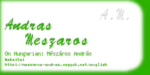 andras meszaros business card
