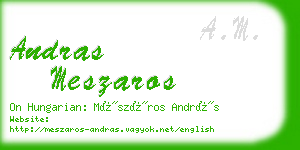 andras meszaros business card